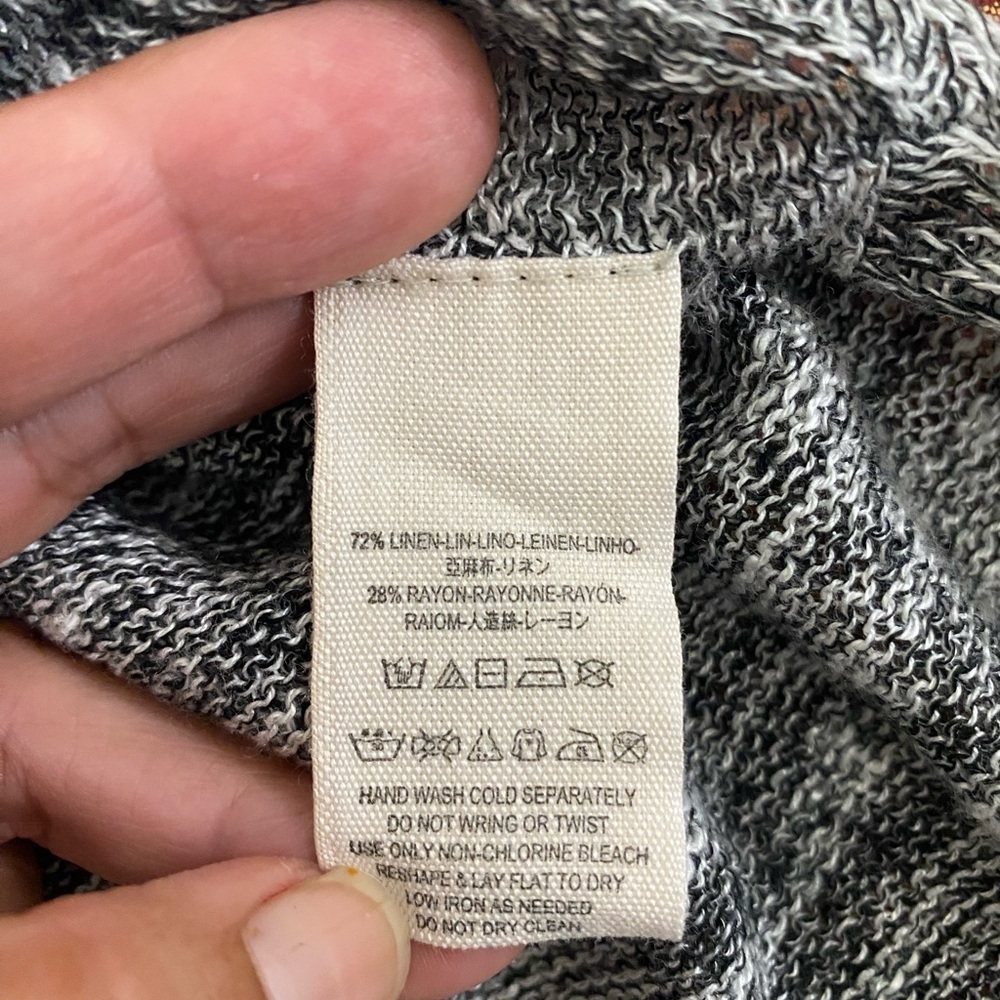 Free People melange black and gray sweater sweater - Picture 5 of 7